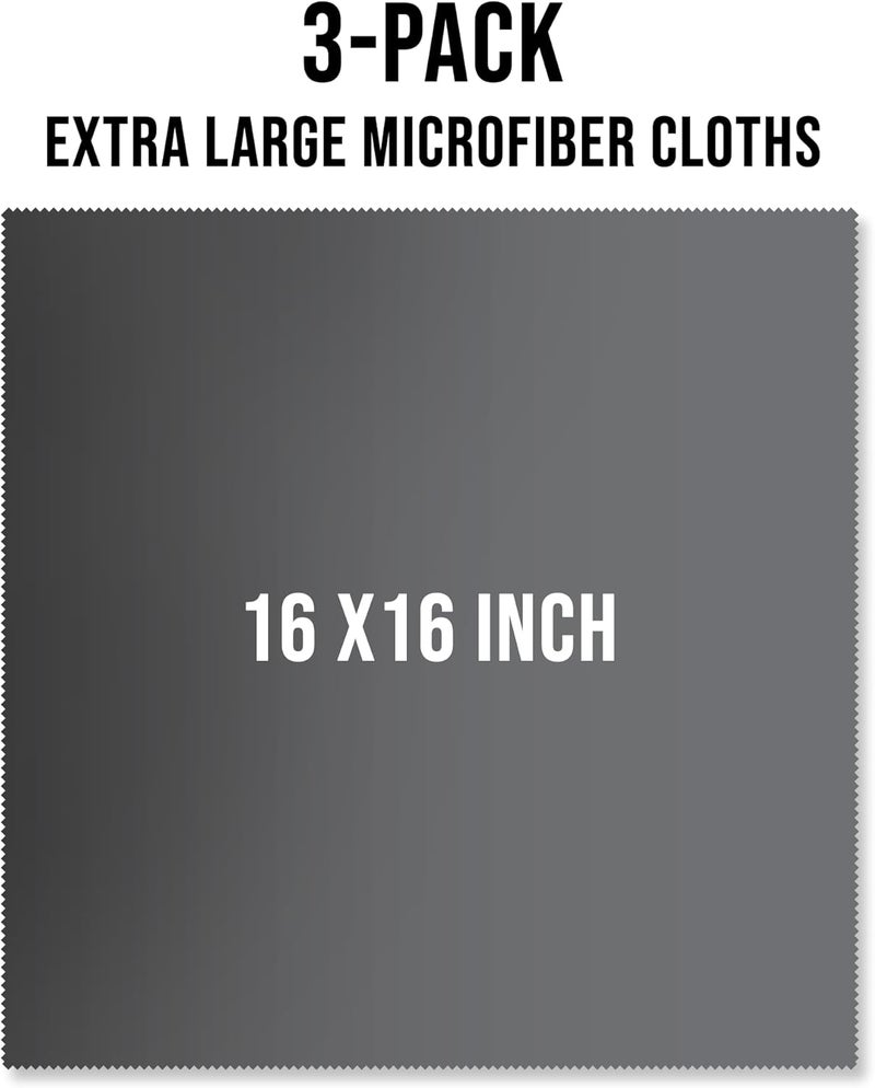 JUNRO 3-Pack 16x16 Inch Extra Large Lint-Free Microfiber Cleaning Cloths for Laptop, LCD TV, Computer Screen, Monitor, Tablet, Camera Lens, Glass, Telescope, iPhone, iPad, Other Delicate Surface - Image 4